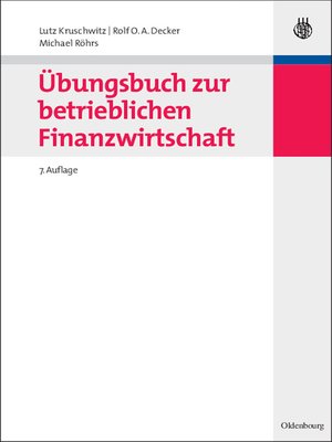cover image of Übungsbuch zur betrieblichen Finanzwirtschaft
